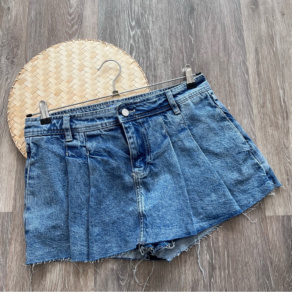 Urban outfitters BDG micro mini skort pleated denim‎